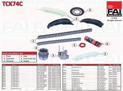 FAI AUTOPARTS tck74c -  Комплект цели привода распредвала